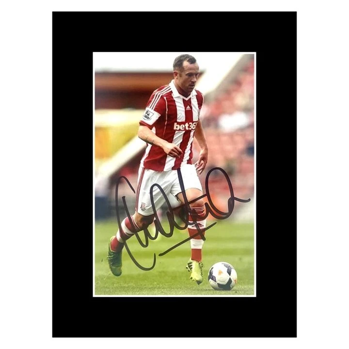 Signed Charlie Adam Photo Display - 8x6 Stoke City Icon