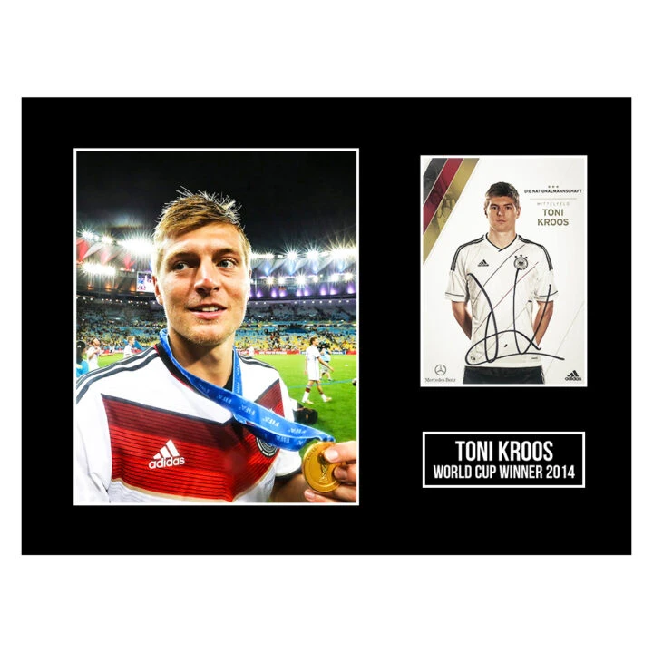 Signed Toni Kroos Photo Display - 16x12 World Cup Winner 2014