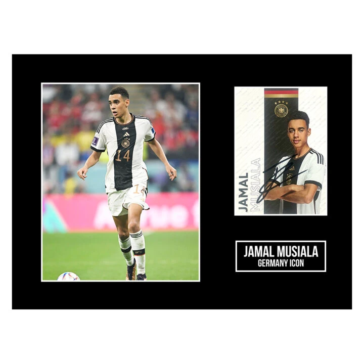 Signed Jamal Musiala Photo Display - 16x12 Germany Icon