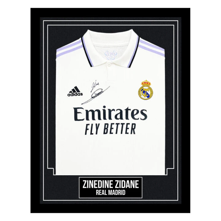 Zinedine Zidane Signed Framed Shirt - Real Madrid Autograph