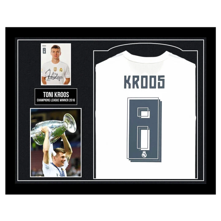 Signed Toni Kroos Framed Display Shirt - Champions League Winner 2016