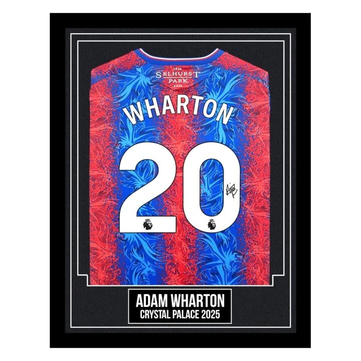 Adam Wharton Signed Framed Shirt - Crystal Palace 2025