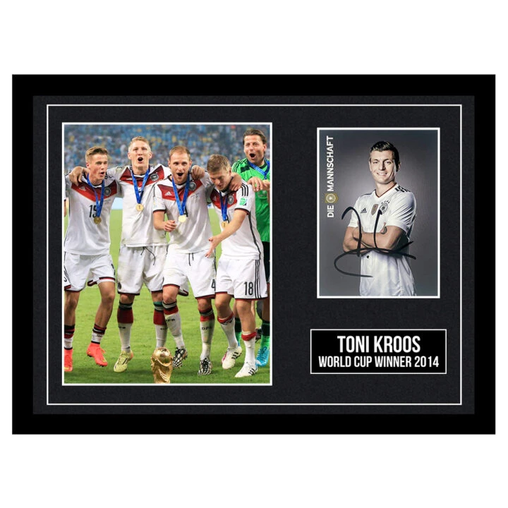 Signed Toni Kroos Framed Photo Display - 16x12 World Cup Winner 2014