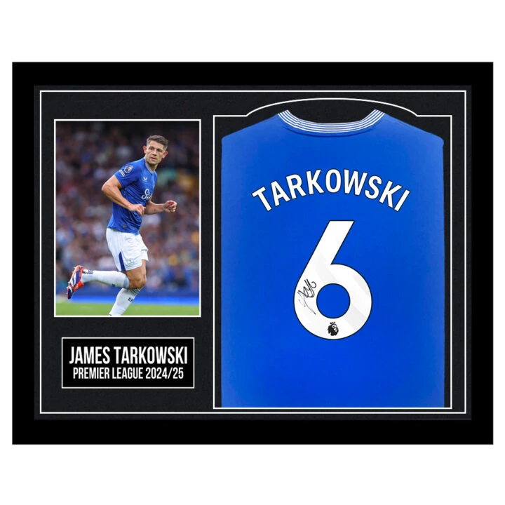 Framed James Tarkowski Signed Shirt - Premier League 2025