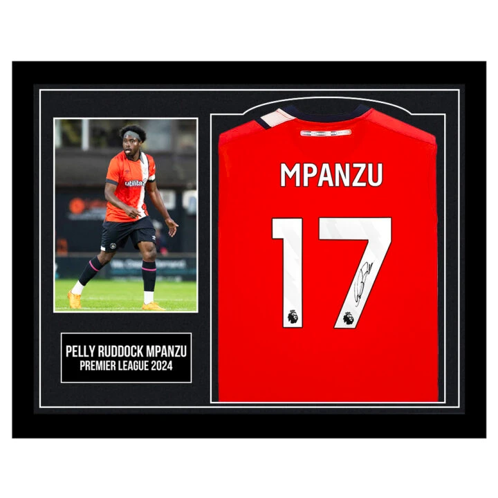 Framed Pelly Ruddock Mpanzu Signed Shirt - Premier League 2024