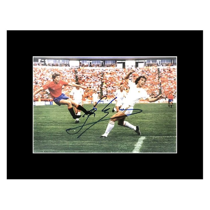 Emilio Butragueno Signed Photo Display 16x12 - Spain Icon