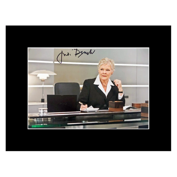 Signed Judi Dench Photo Display 16x12 - James Bond Icon