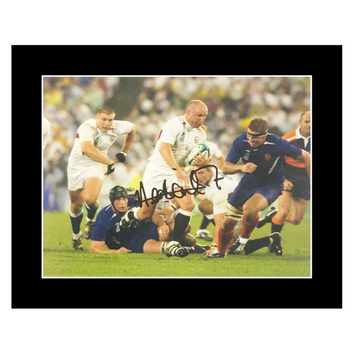 Signed Neil Back Photo Display 12x10 England Rugby Genuine Autograph