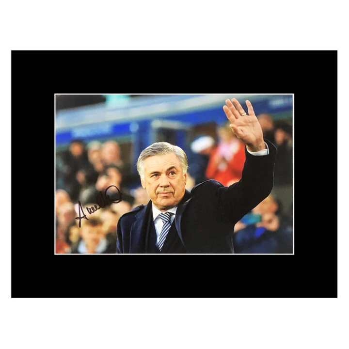 Signed Carlo Ancelotti Photo Display 16x12 - Real Madrid Icon