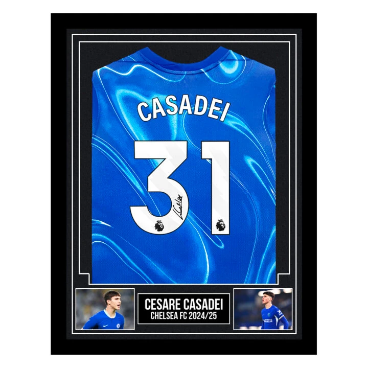 Signed Cesare Casadei Framed Shirt - Chelsea FC 2024/25