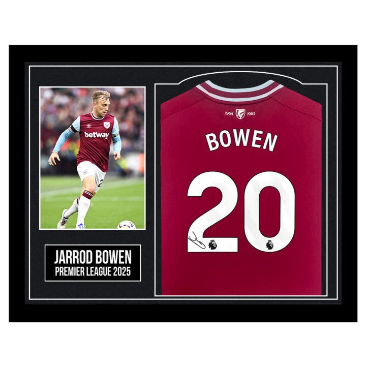 Framed Jarrod Bowen Signed Shirt - Premier League 2025