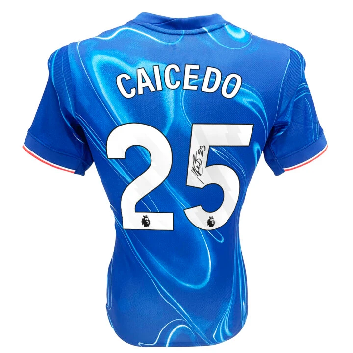 Moises Caicedo Signed Shirt - Chelsea FC 2025