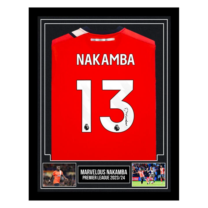 Signed Marvelous Nakamba Framed Shirt - Premier League 2023/24