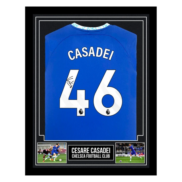 Signed Cesare Casadei Framed Shirt - Chelsea Football Club