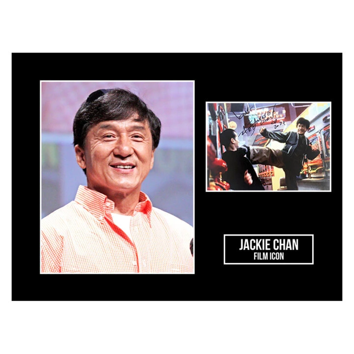 Signed Jackie Chan Photo Display 16x12 - Film Icon Autograph