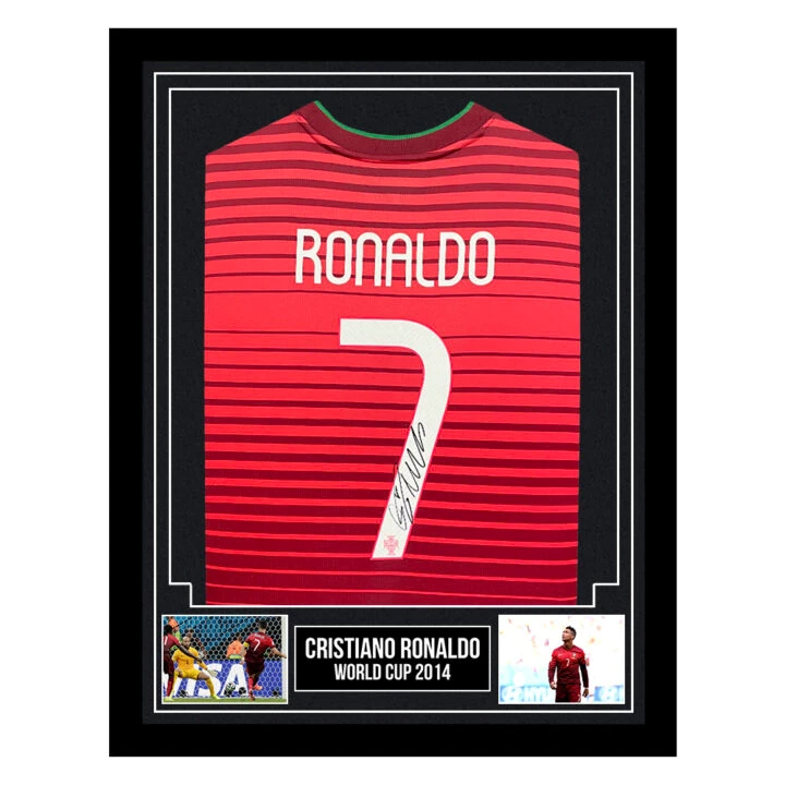 Signed Cristiano Ronaldo Framed Portugal Shirt - World Cup 2014