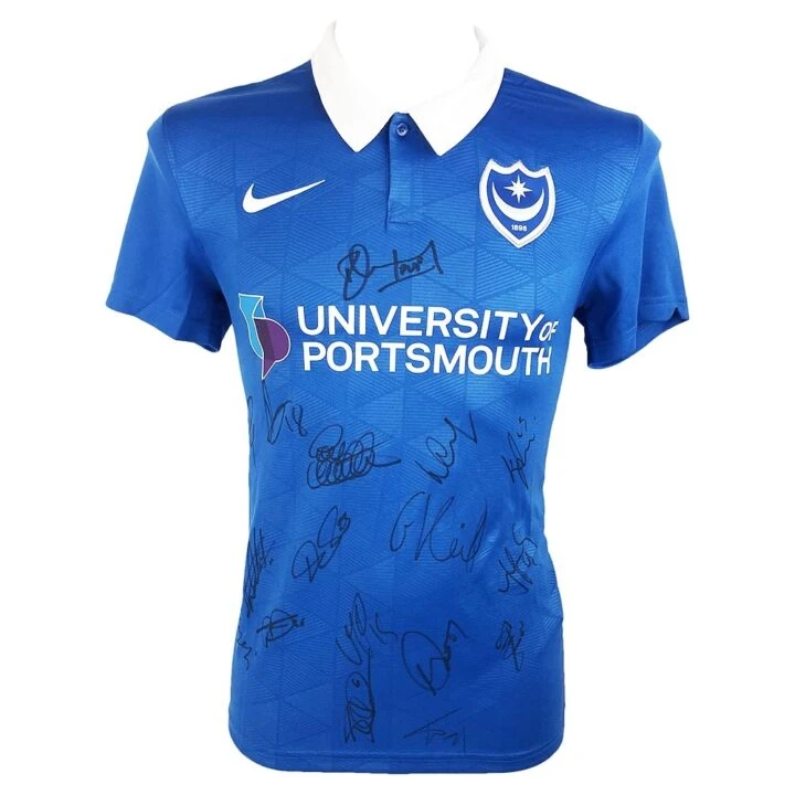 Signed Portsmouth FC Shirt - League One Squad Autograph