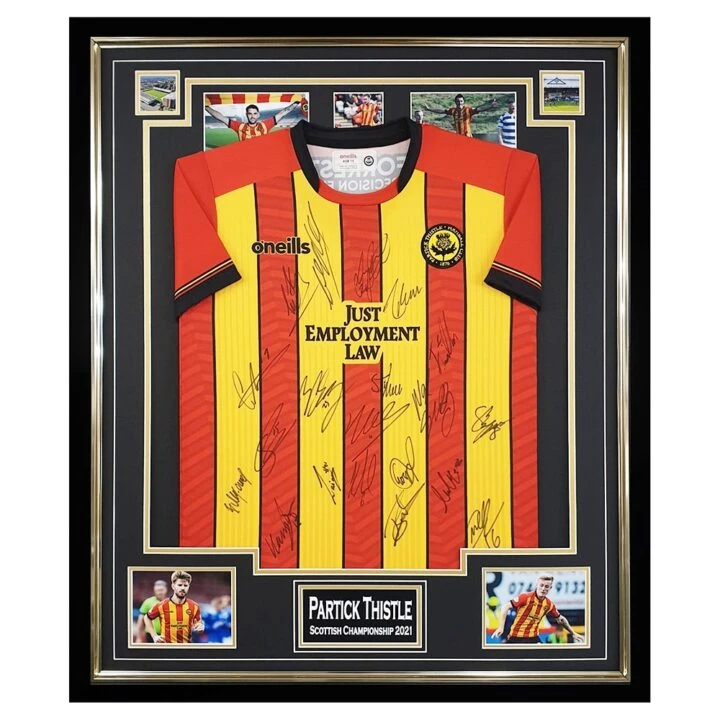 Signed Partick Thistle F.C. Framed Shirt - Scottish Championship Squad