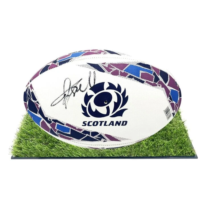 Signed Finn Russell Framed Ball - Scotland Rugby 2024/25